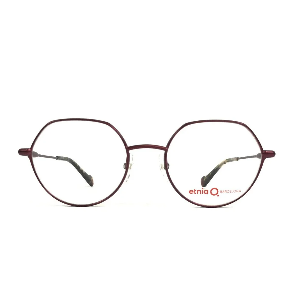 Etnia Barcelona Eyeglasses Frames STOA BXHV Bordeaux Havana Wire Rim 49-19-138